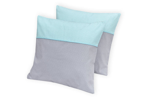 Housse de Coussin Pois Blancs sur Gris Pois Blancs sur Menthe