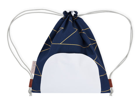 Sac de sport lignes dorées sur bleu foncé