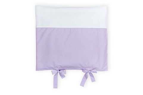 Housse pour matelas à langer pois blancs sur violet