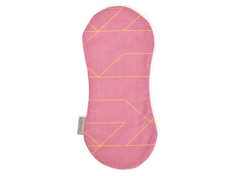 Burp tissu lignes dorées sur rose