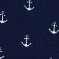 Mousseline bleu foncé Ancres