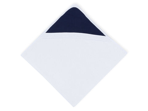 Serviette à capuche mousseline bleu foncé