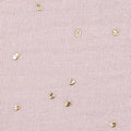 Mousseline à pois dorés sur fond rose