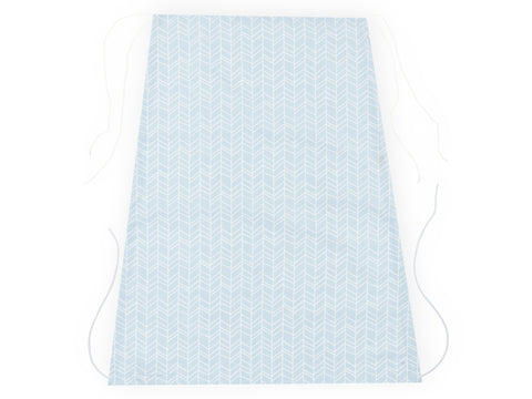Auvent motif plume blanche sur bleu