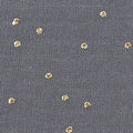 Mousseline à pois dorés sur fond gris