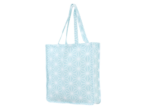 Tote Bag Blanc Diamante sur Bleu Pastel