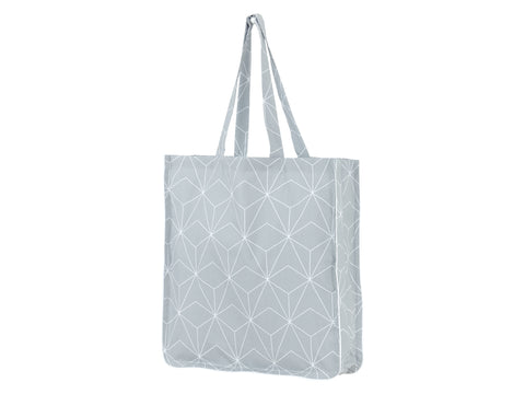 Tote bag blanc strass fin sur gris