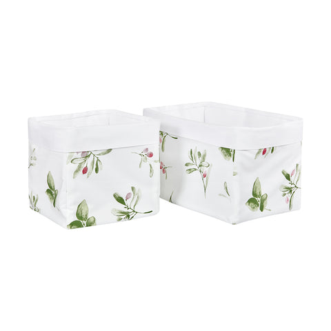 Tasse de brindilles vert rouge sur blanc