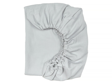 Drap housse double crêpe gris