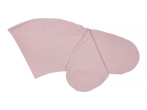 Taie d'oreiller allaitement double crêpe rose